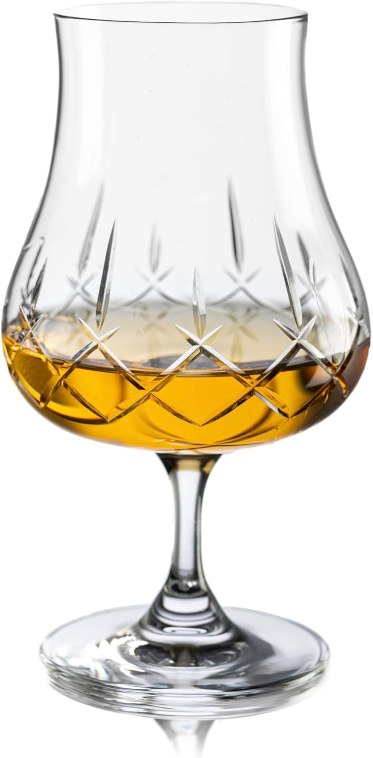 Hand Cut Crystal Snifter rum glasses