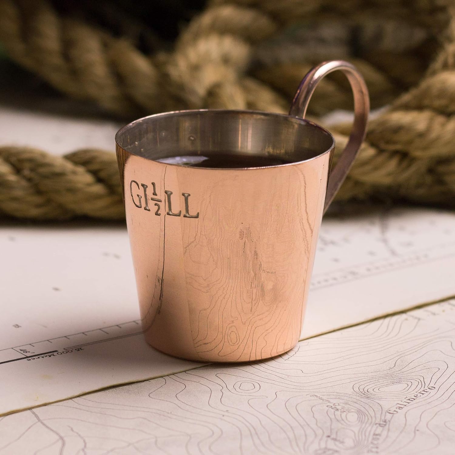 Copper 1/2 Gill Rum measure
